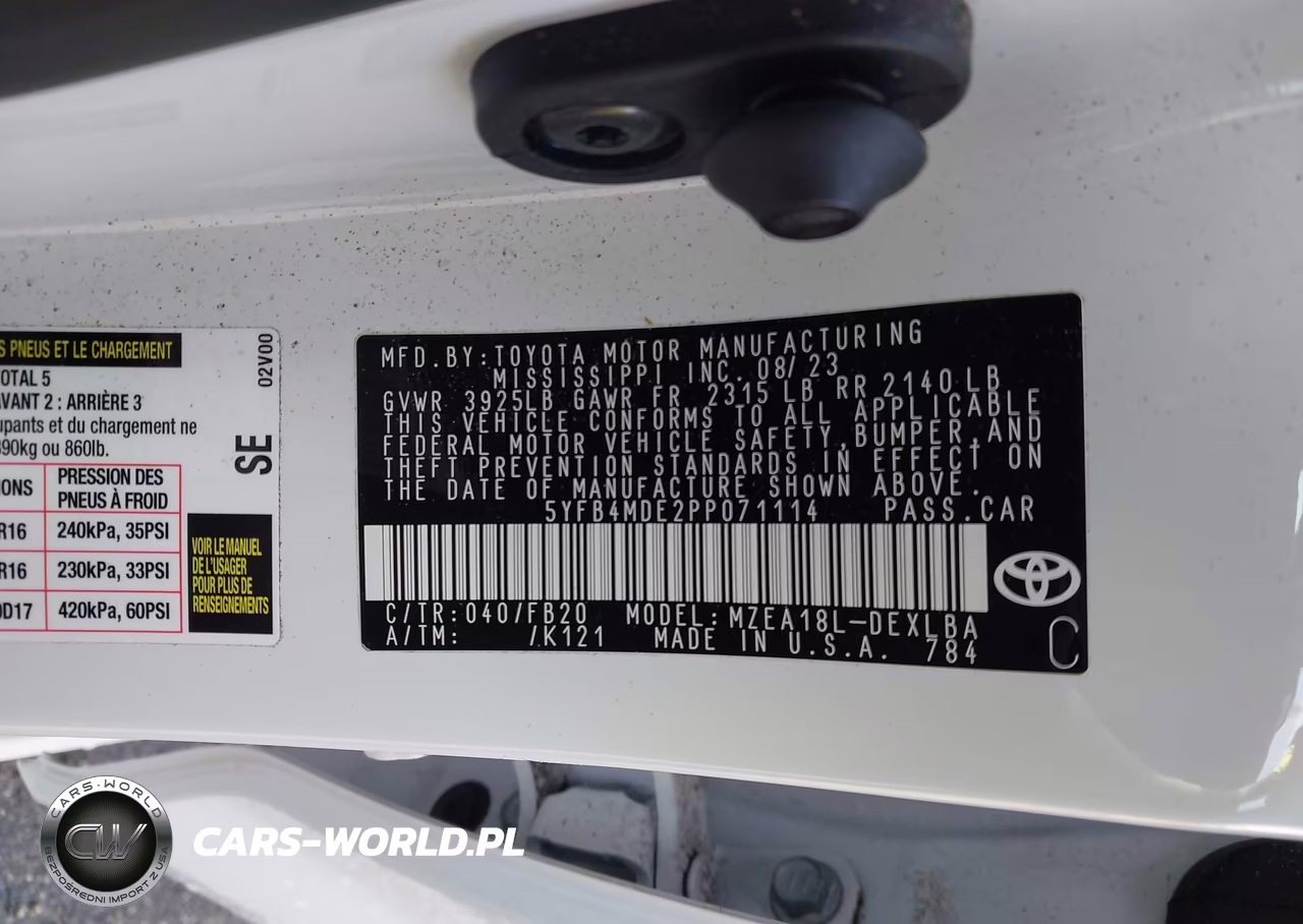 2023 Toyota Corolla Le VIN:5YFB4MDE2PP071114 - 9
