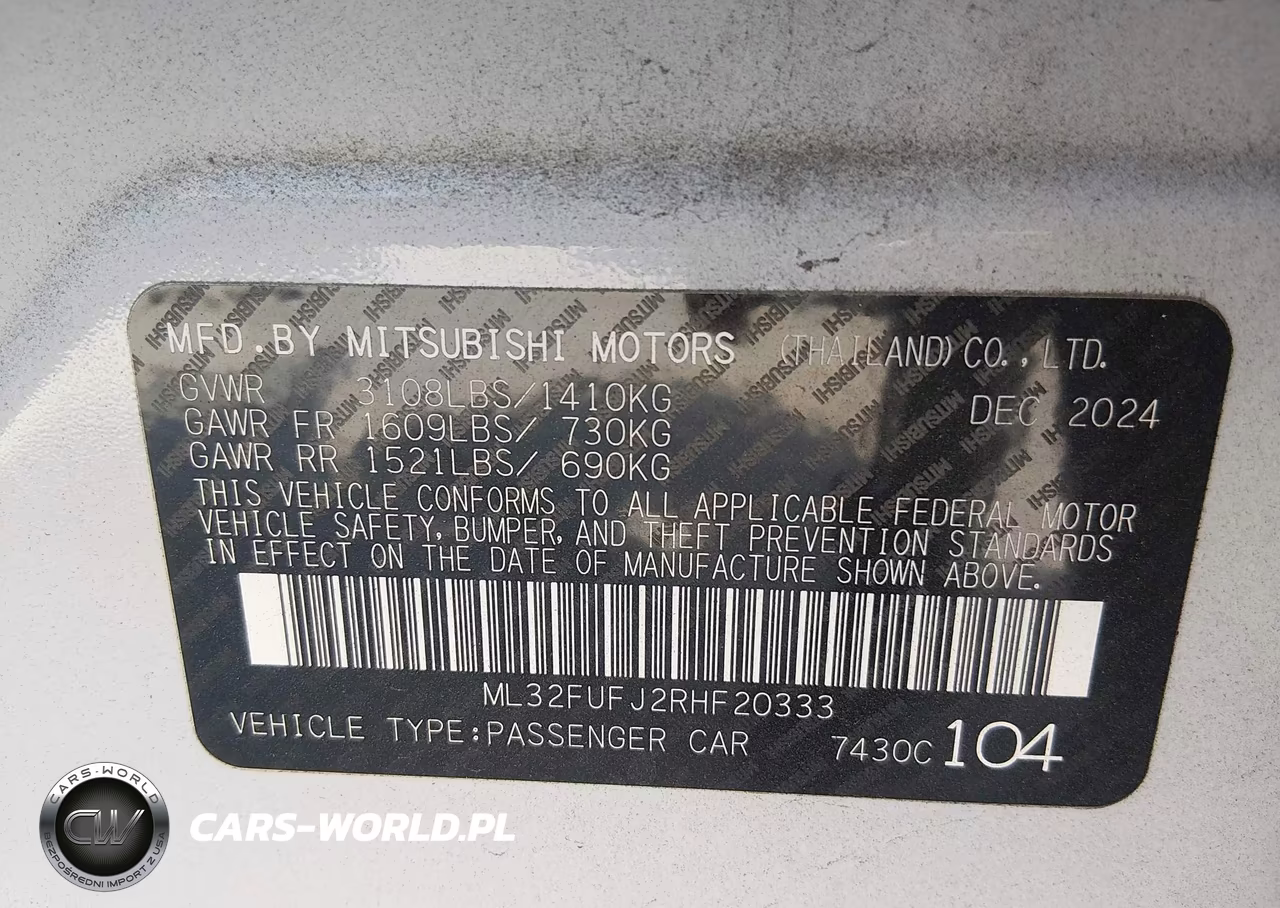 2024 Mitsubishi Mirage G4 Black Edition-Es-Le VIN:ML32FUFJ2RHF20333 - 9