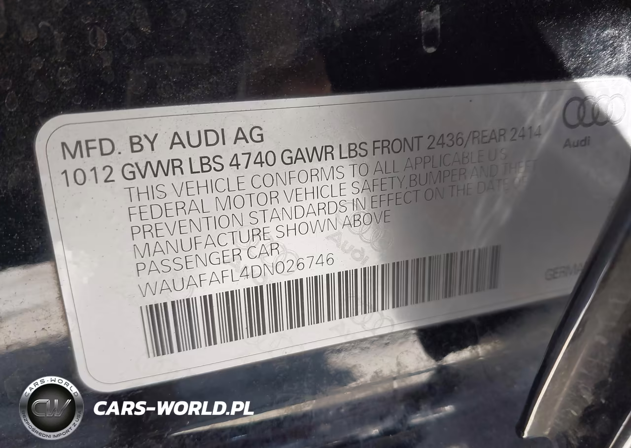 2013 Audi A4 2.0T Premium VIN:WAUAFAFL4DN026746 - 9