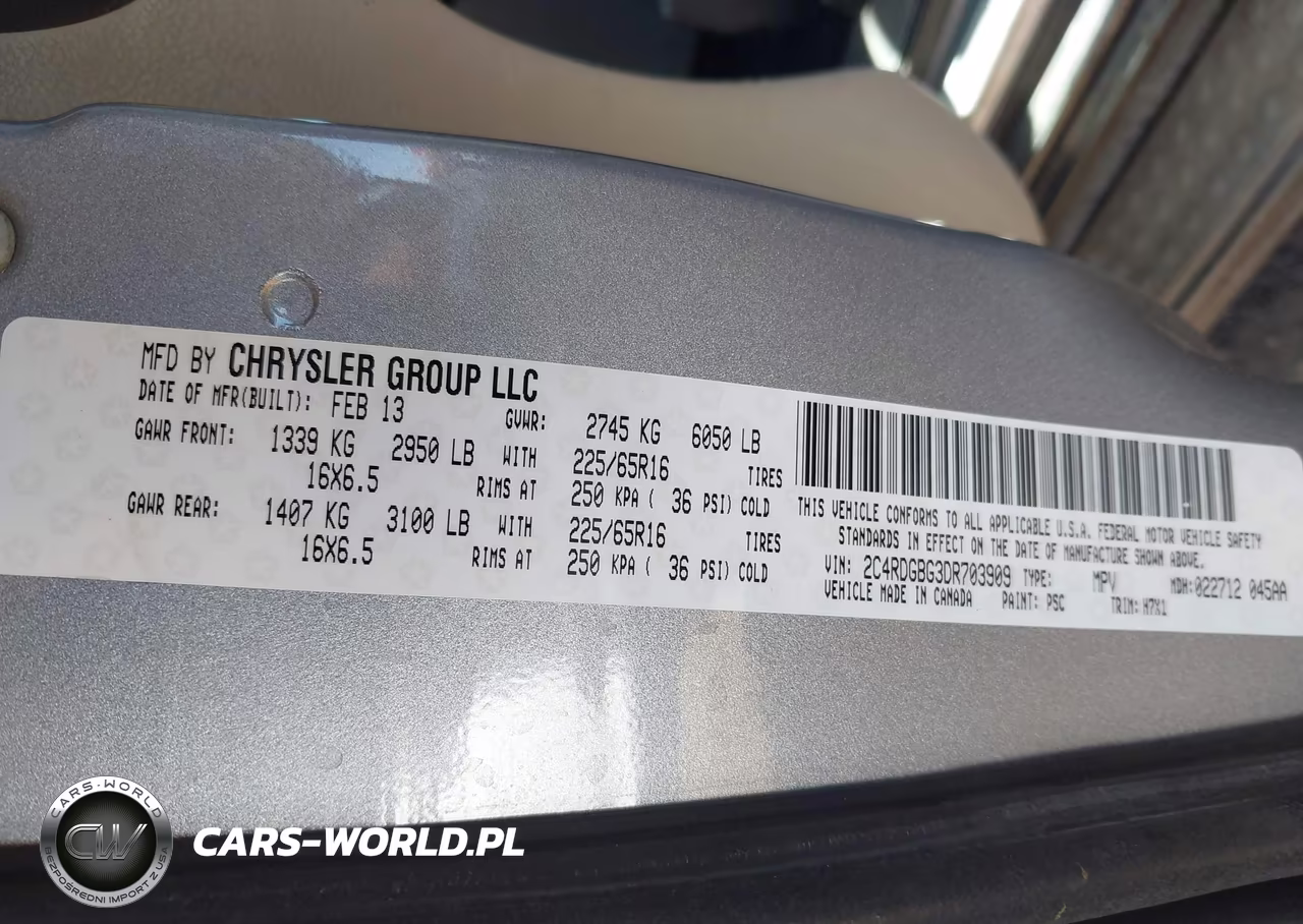 2013 Dodge Grand Caravan American Value Pkg VIN:2C4RDGBG3DR703909 - 9