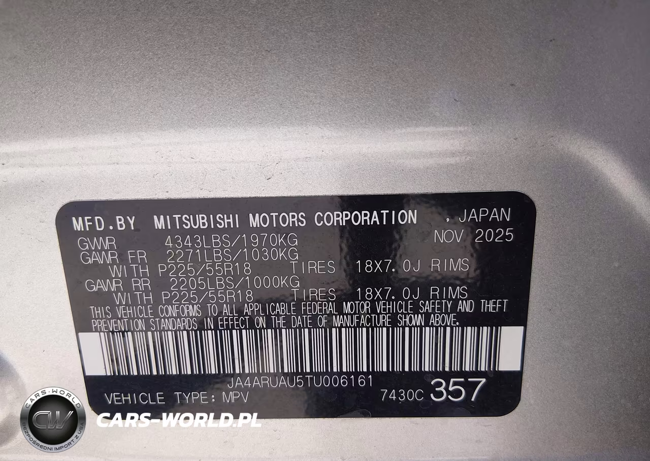 2026 Mitsubishi Outlander Sport 2.0 Es-2.0 Le-2.0 Ralliart-2.0 S-2.0 Se-2.0 Trail Edition VIN:JA4ARUAU5TU006161 - 9