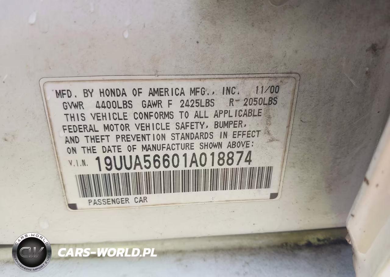2001 Acura Tl 3.2 VIN:19UUA56601A018874 - 9