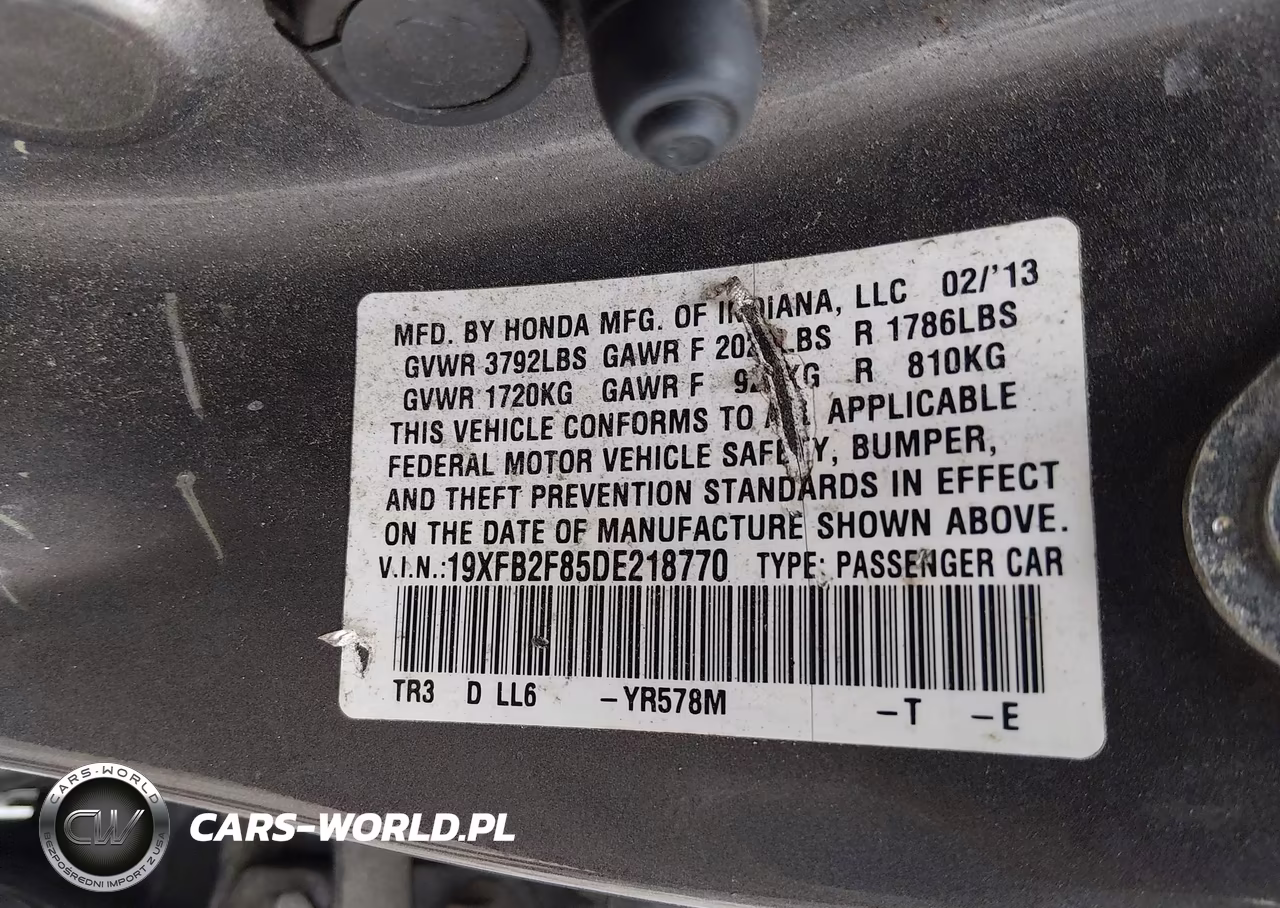 2013 Honda Civic Ex VIN:19XFB2F85DE218770 - 9