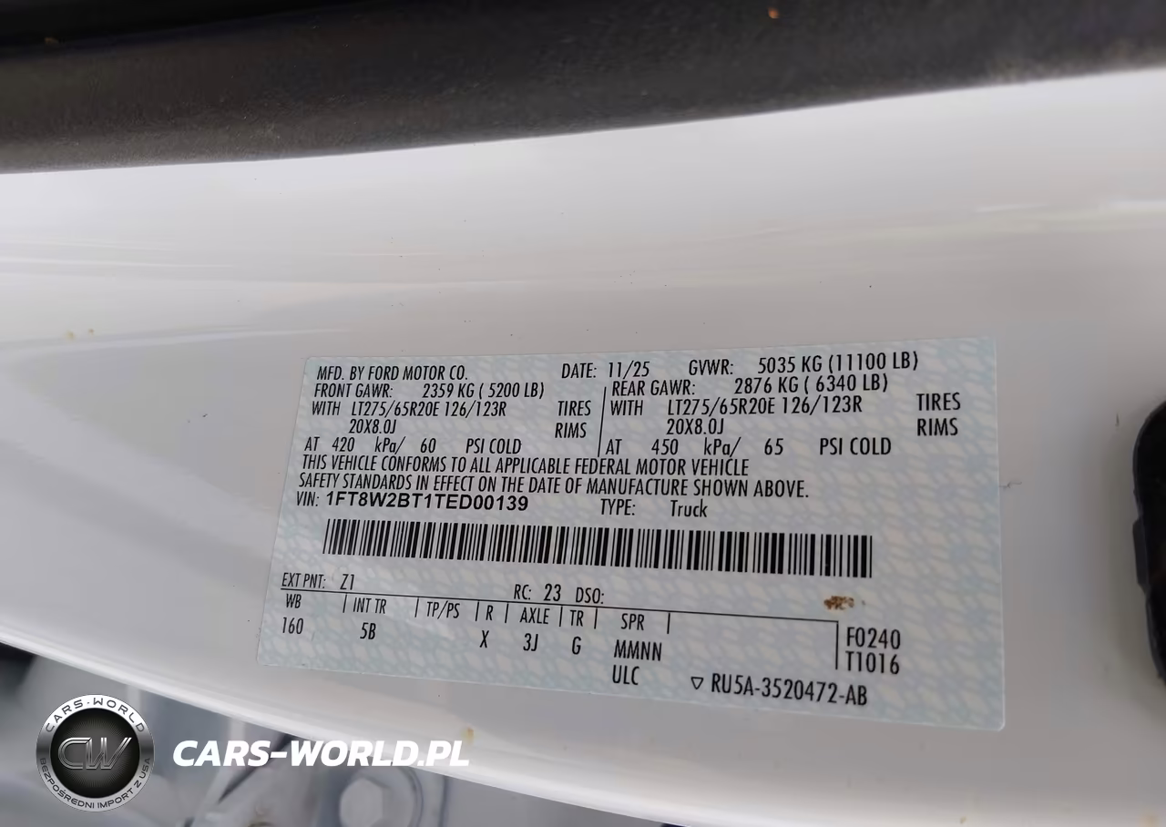 2026 Ford F-250 Lariat VIN:1FT8W2BT1TED00139 - 9