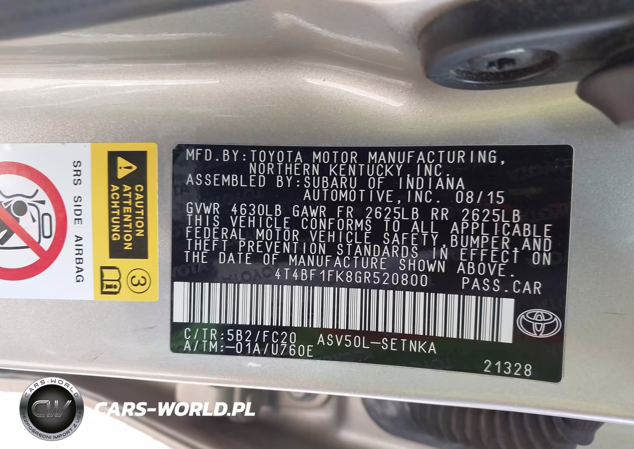 2016 Toyota Camry Le VIN:4T4BF1FK8GR520800 - 9