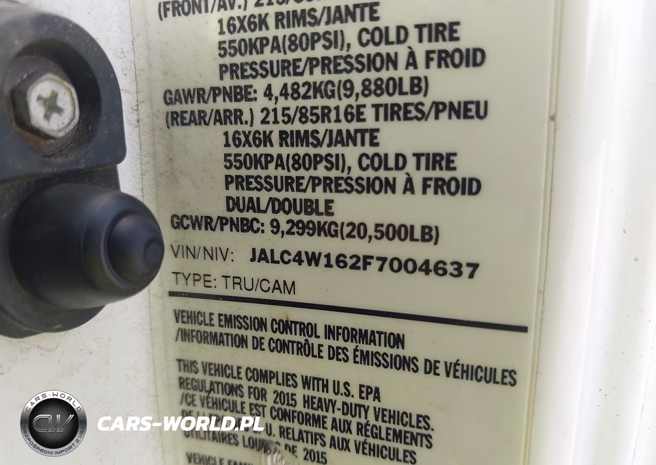 2015 Isuzu Npr Dsl Reg At VIN:JALC4W162F7004637 - 8