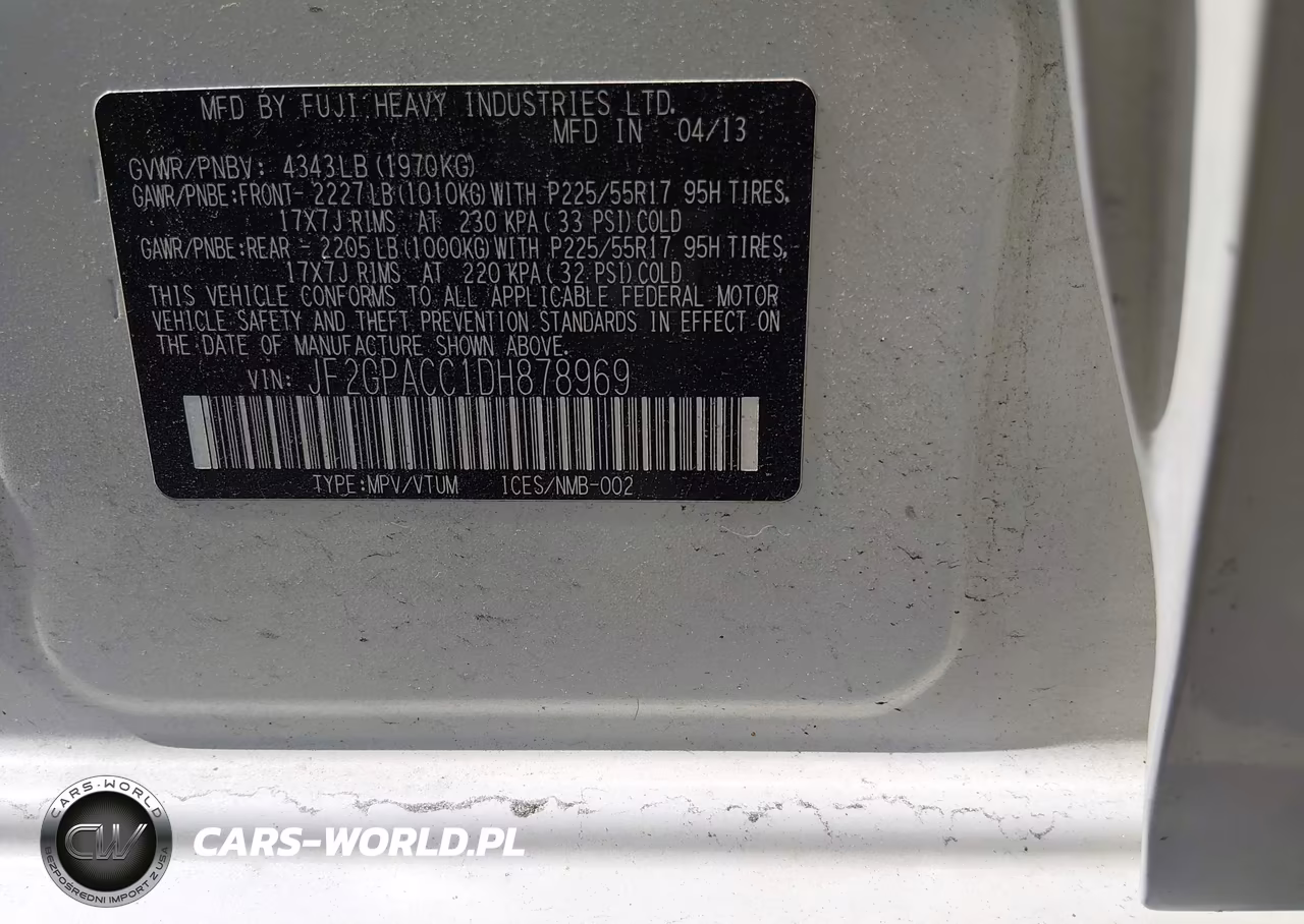 2013 Subaru Xv Crosstrek 2.0I Premium VIN:JF2GPACC1DH878969 - 9