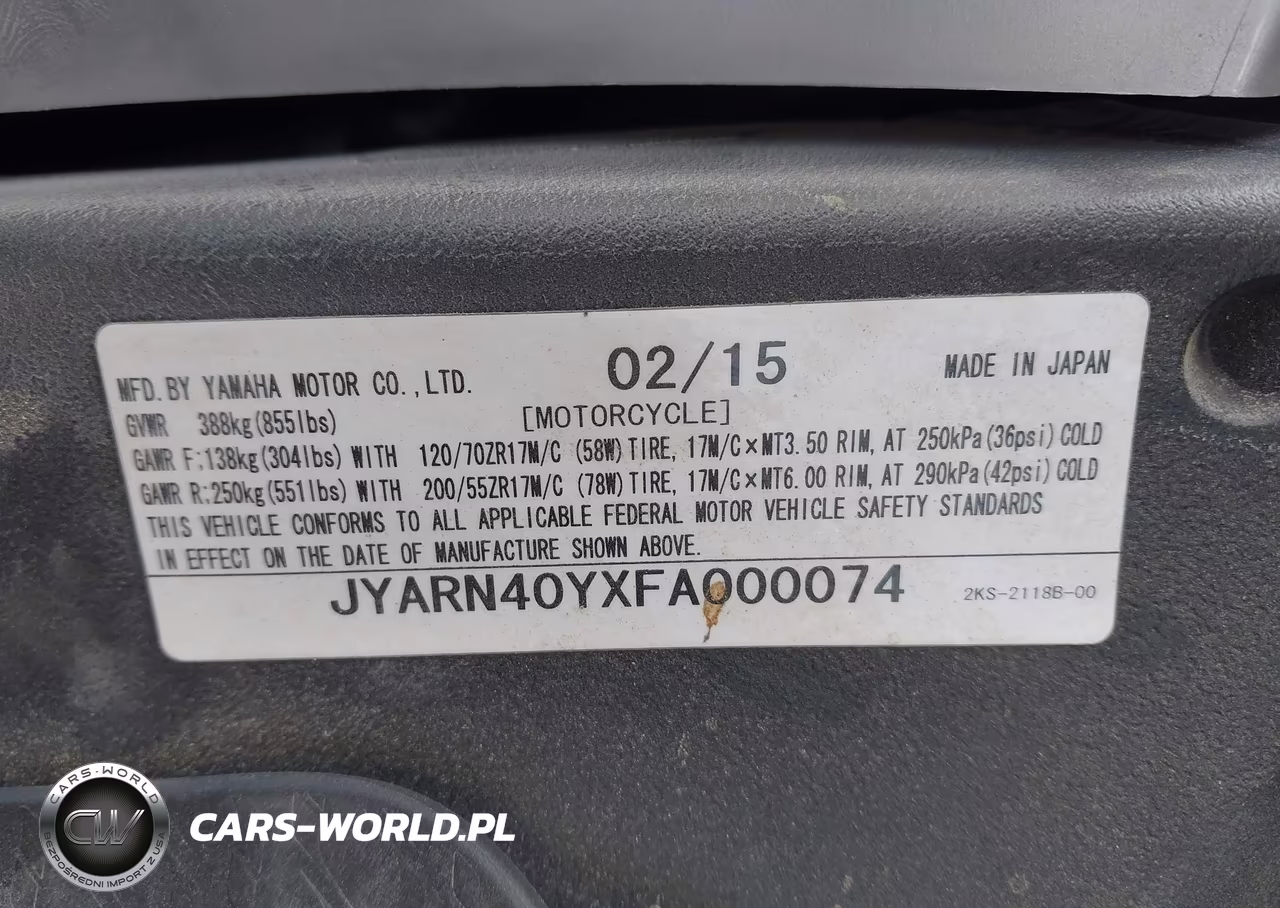 2015 Yamaha Yzfr1M C VIN:JYARN40YXFA000074 - 10