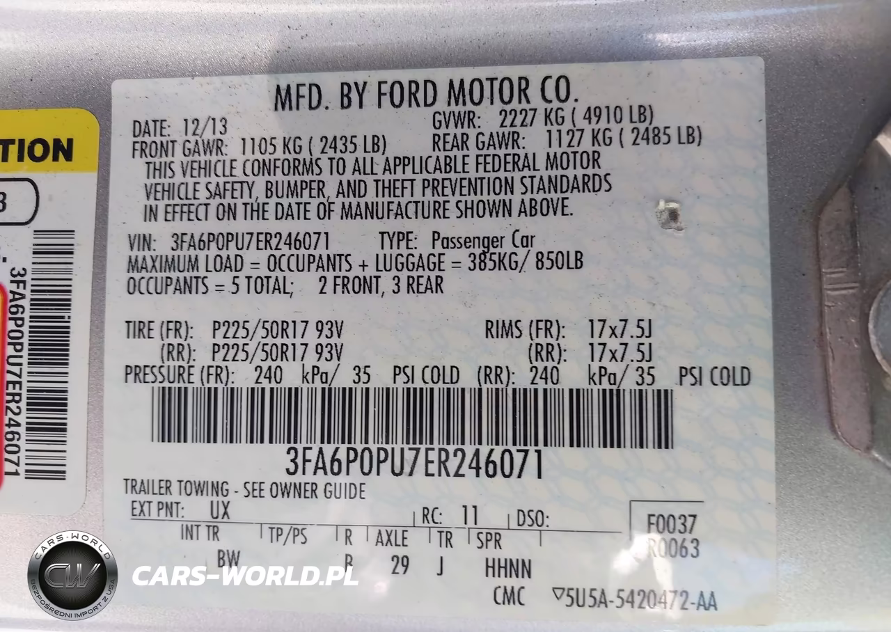 2014 Ford Fusion Energi Se Luxury VIN:3FA6P0PU7ER246071 - 9