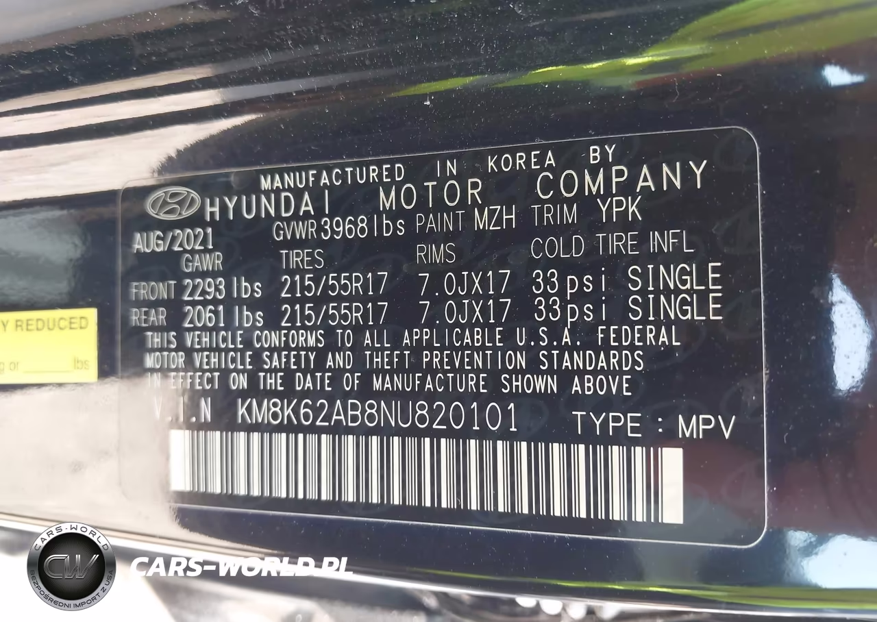 2022 Hyundai Kona Sel VIN:KM8K62AB8NU820101 - 9