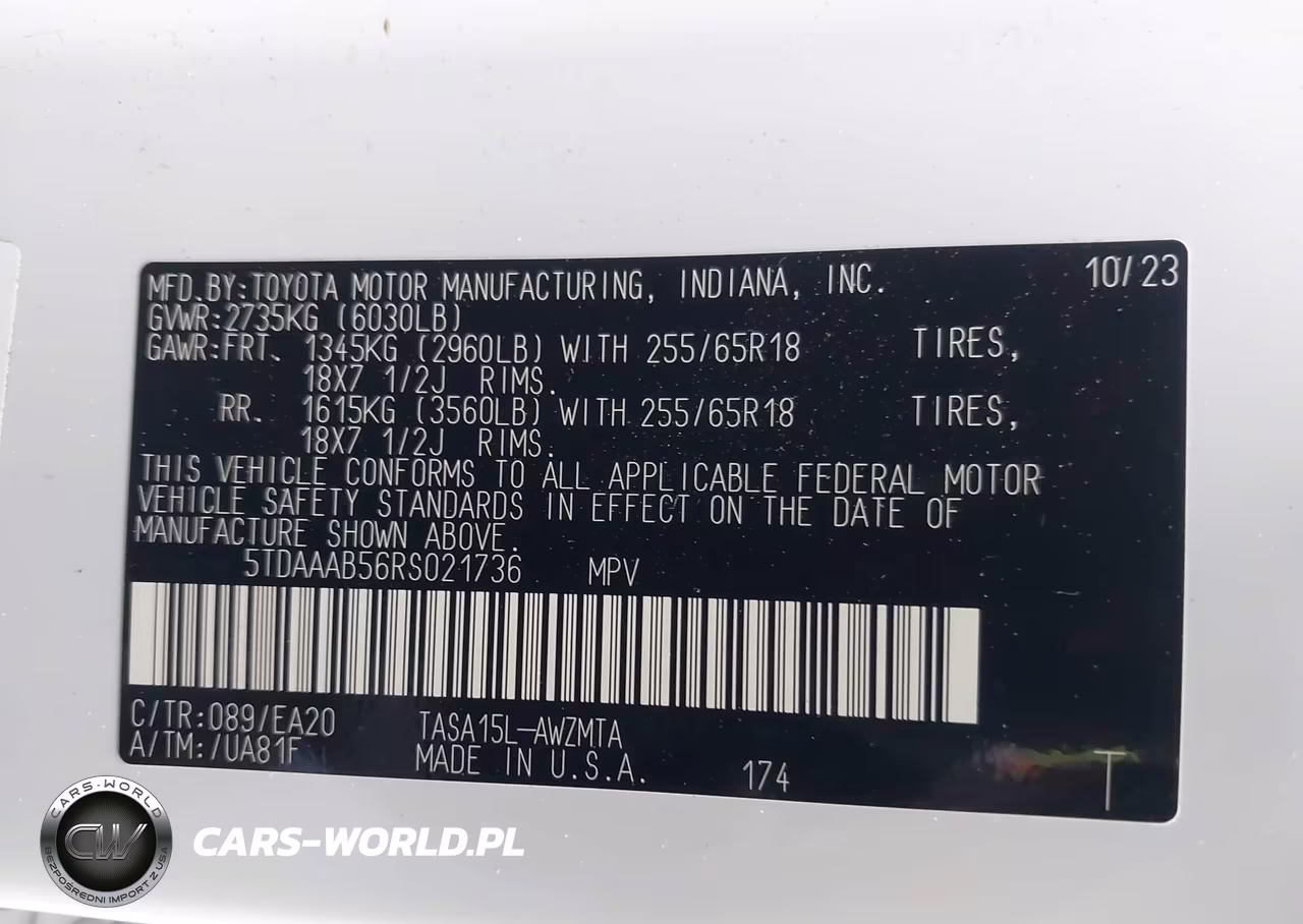 2024 Toyota Grand Highlander Xle VIN:5TDAAAB56RS021736 - 9