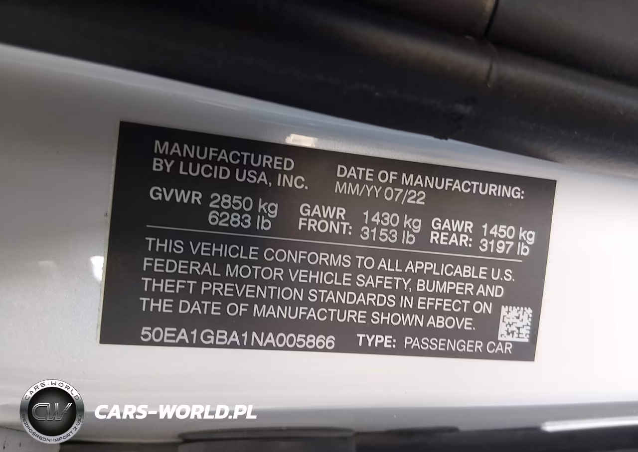 2022 Lucid Air Grand Touring VIN:50EA1GBA1NA005866 - 9
