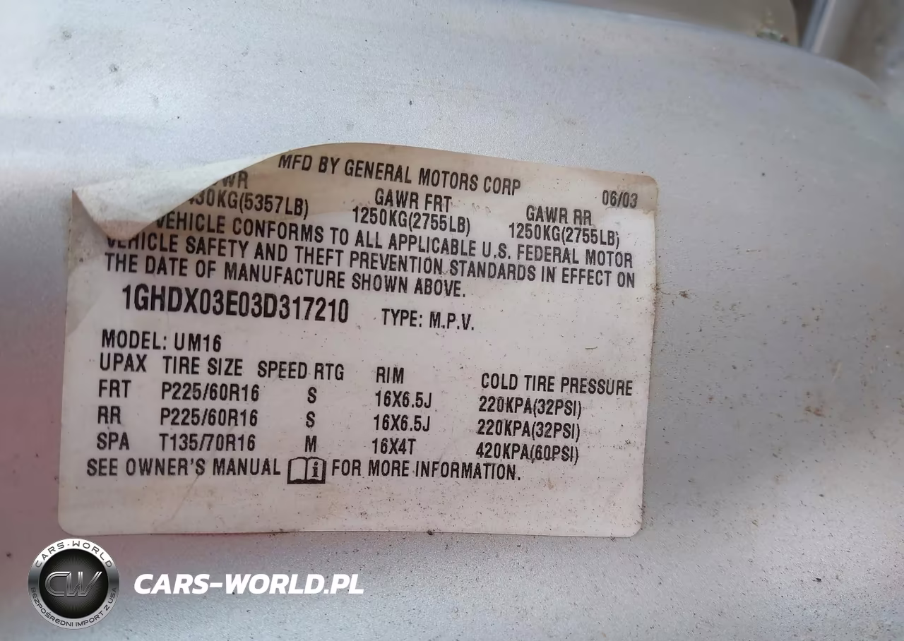 2003 Oldsmobile Silhouette Gls VIN:1GHDX03E03D317210 - 9