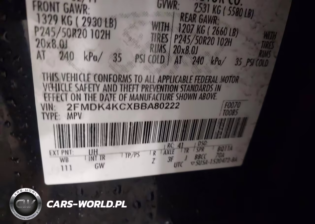 2011 Ford Edge Limited VIN:2FMDK4KCXBBA80222 - 9