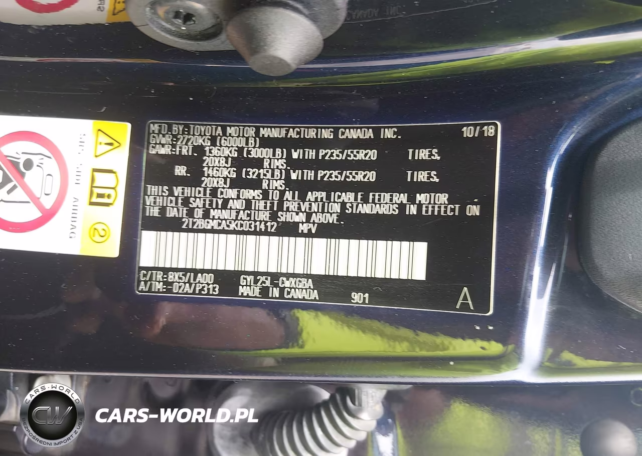 2019 Lexus Rx 450H VIN:2T2BGMCA5KC031412 - 9