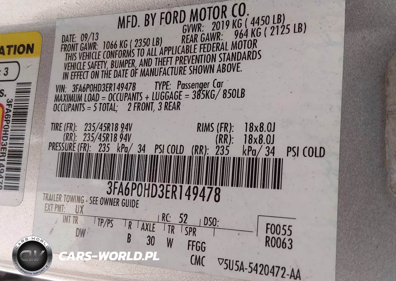 2014 Ford Fusion Se VIN:3FA6P0HD3ER149478 - 9