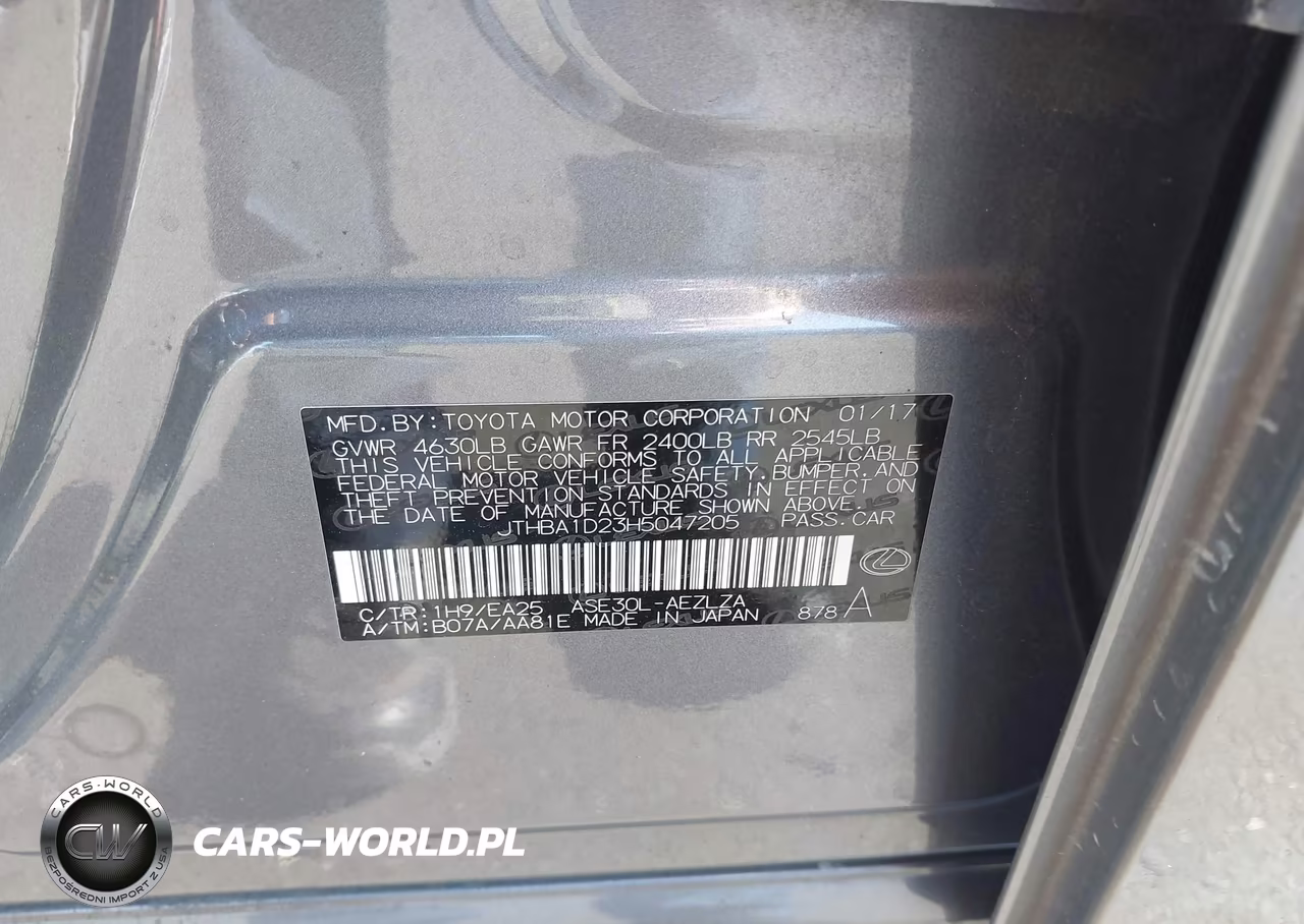 2017 Lexus Is 200T VIN:JTHBA1D23H5047205 - 9