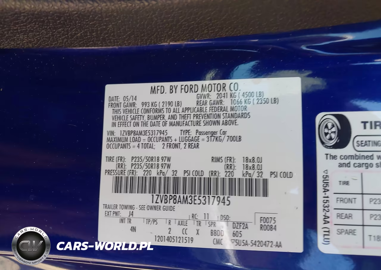 2014 Ford Mustang VIN:1ZVBP8AM3E5317945 - 9