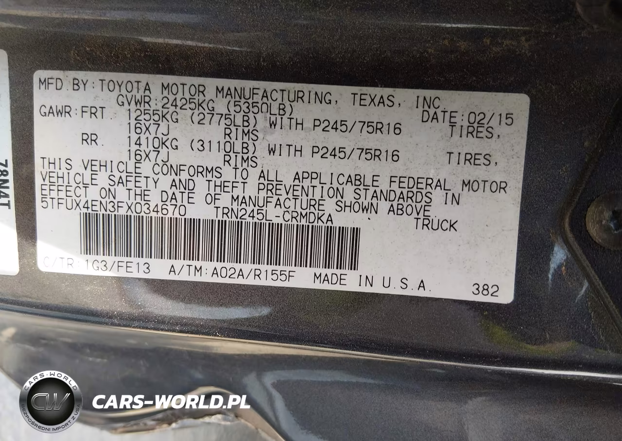 2015 Toyota Tacoma VIN:5TFUX4EN3FX034670 - 9