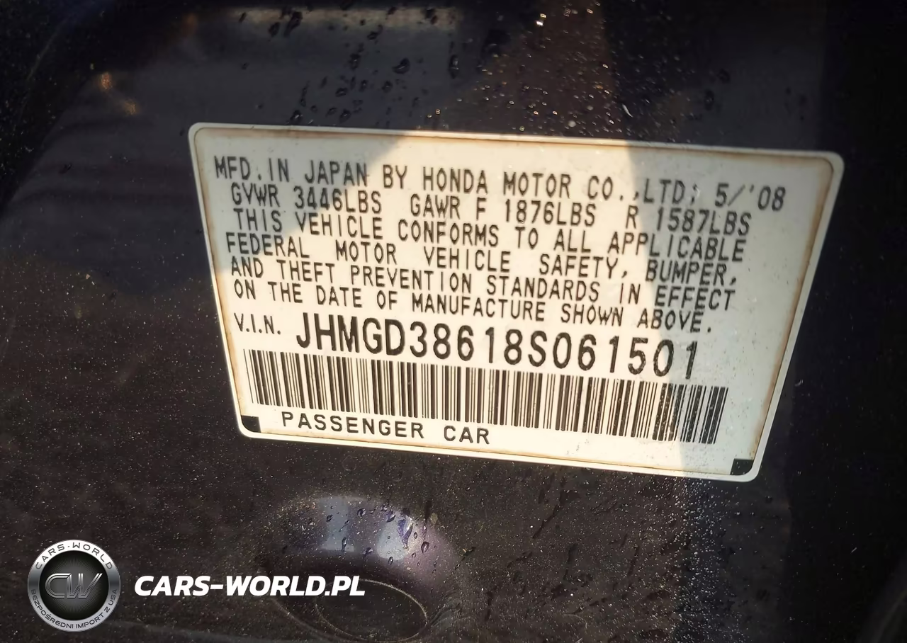 2008 Honda Fit Sport VIN:JHMGD38618S061501 - 9