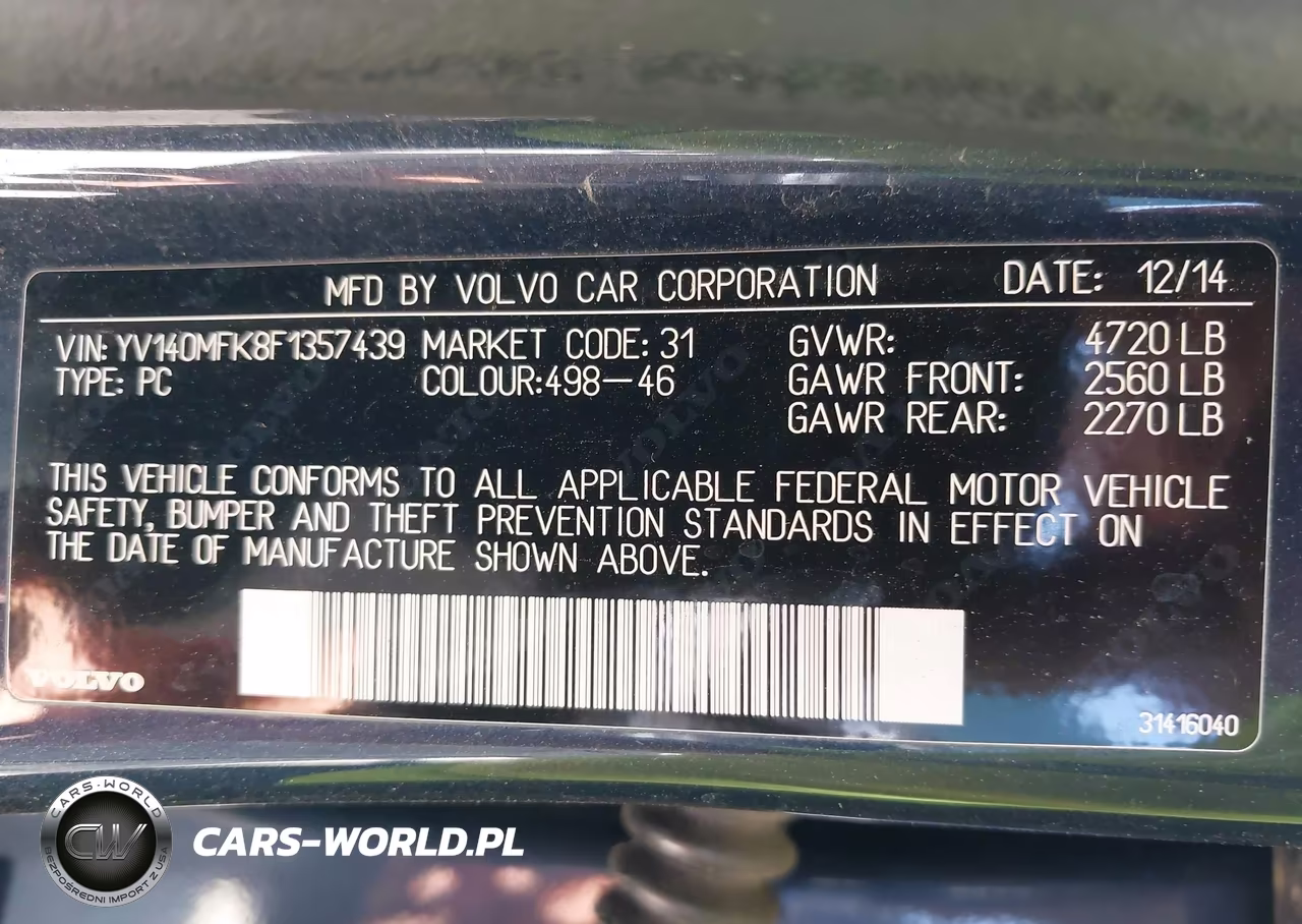 2015 Volvo S60 T5 Premier VIN:YV140MFK8F1357439 - 9