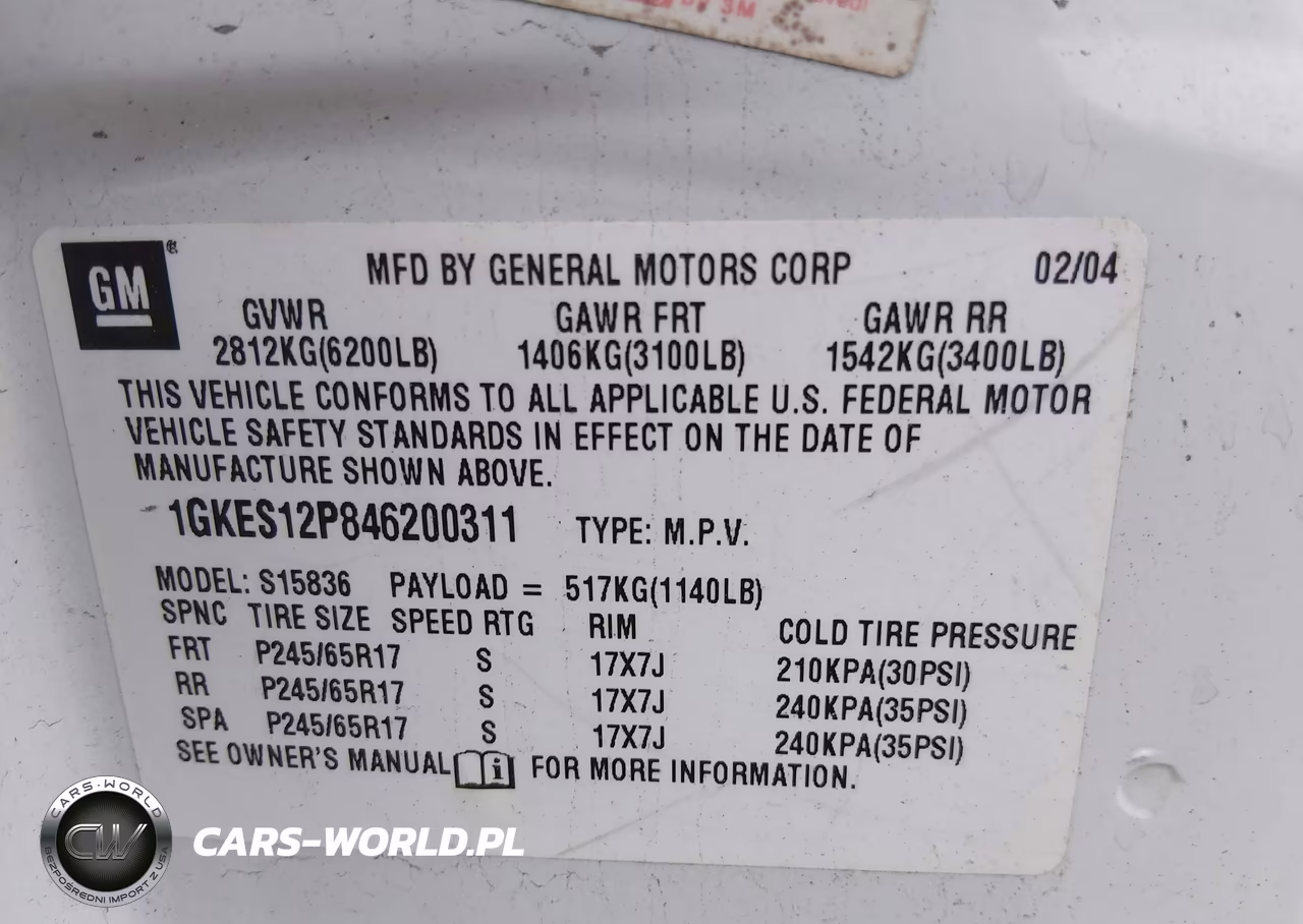 2004 GMC Envoy Xuv Slt VIN:1GKES12P846200311 - 9