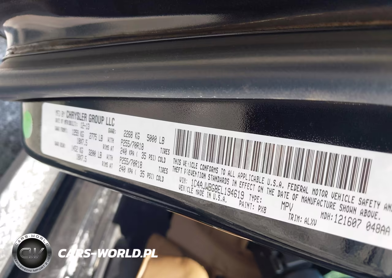 2014 Jeep Wrangler Sahara VIN:1C4AJWBG8EL194619 - 9
