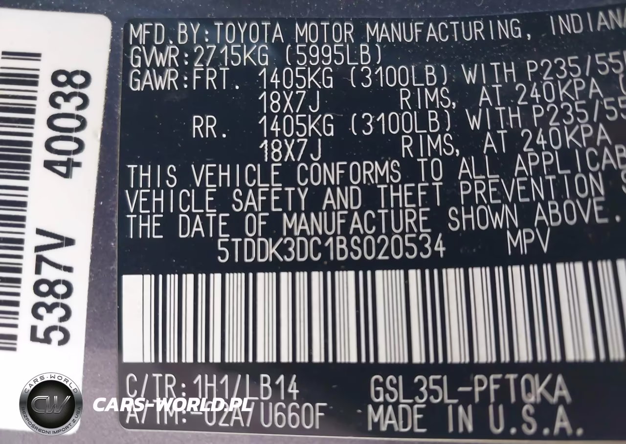 2011 Toyota Sienna Xle VIN:5TDDK3DC1BS020534 - 9