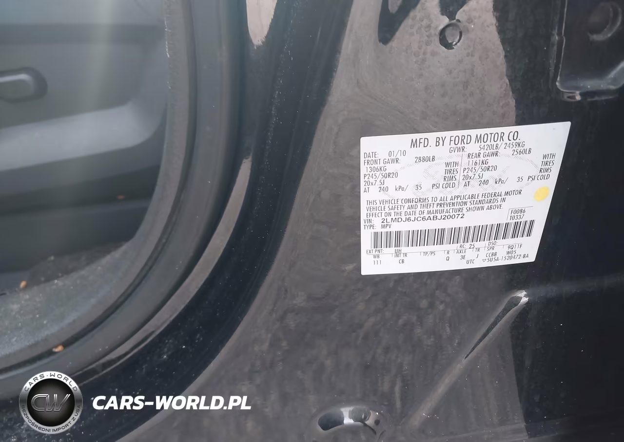 2010 Lincoln Mkx VIN:2LMDJ6JC6ABJ20072 - 9