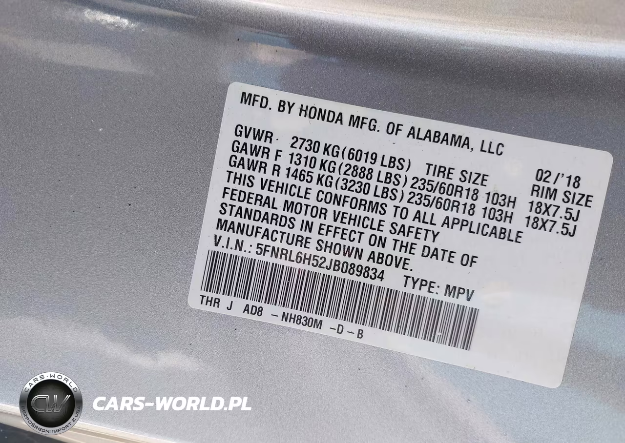 2018 Honda Odyssey Ex VIN:5FNRL6H52JB089834 - 9
