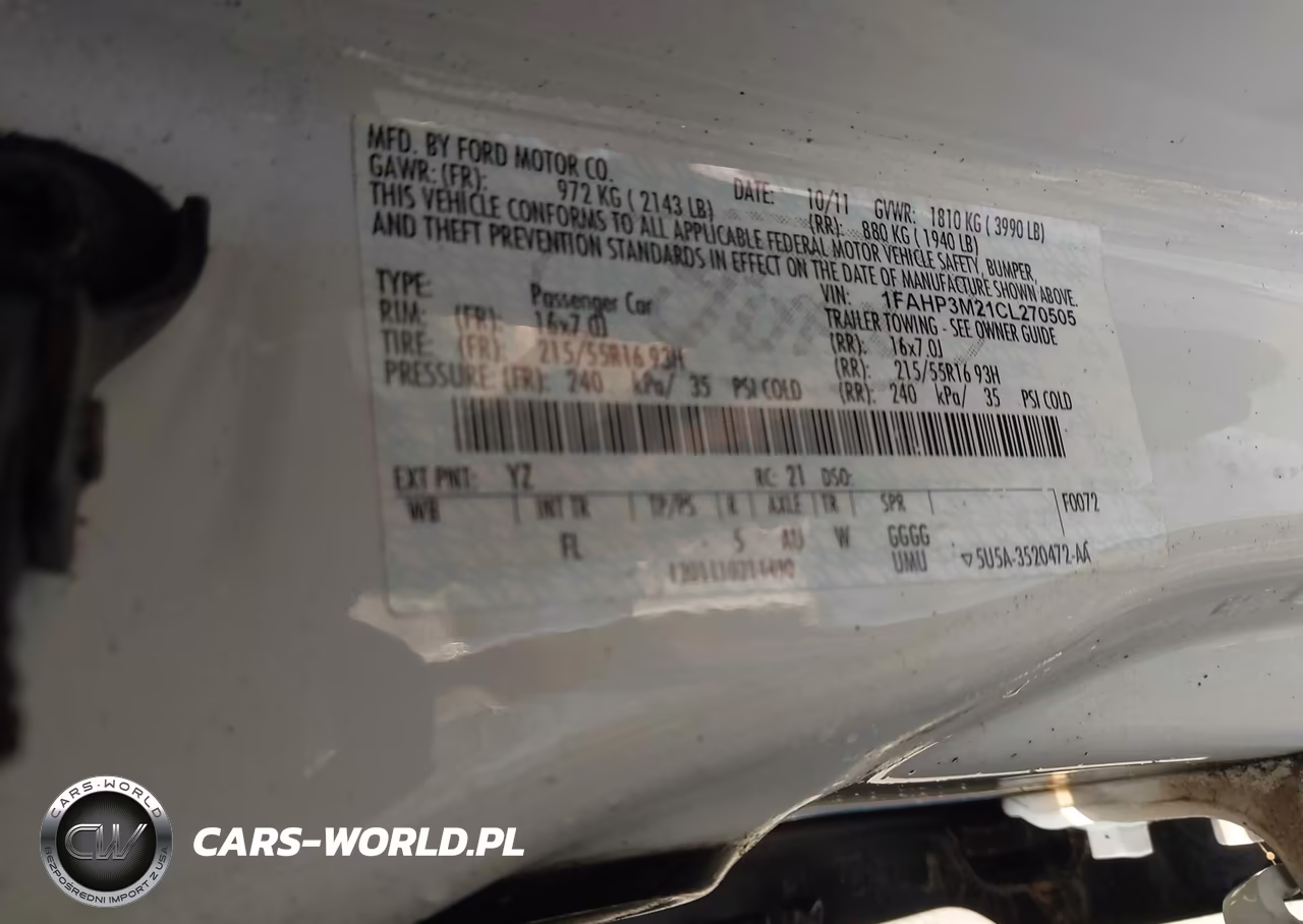 2012 Ford Focus Sel VIN:1FAHP3M21CL270505 - 9