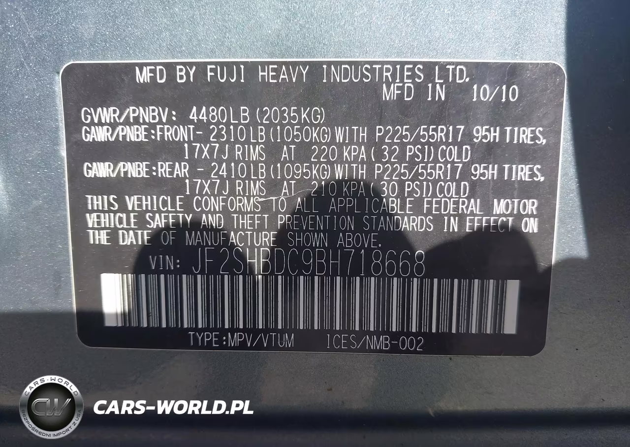 2011 Subaru Forester 2.5X Premium VIN:JF2SHBDC9BH718668 - 9
