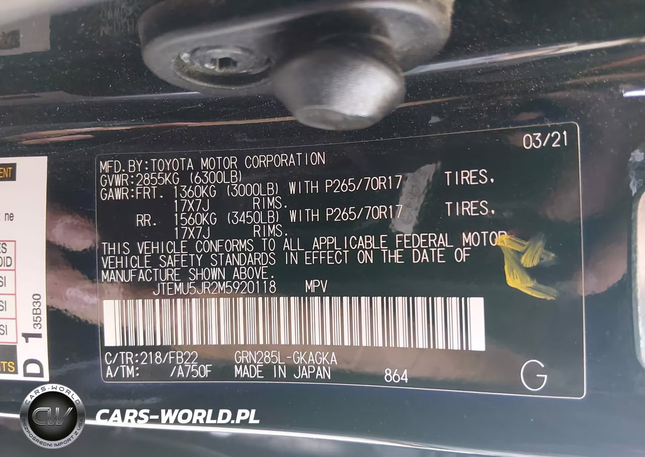 2021 Toyota 4Runner Sr5 VIN:JTEMU5JR2M5920118 - 9