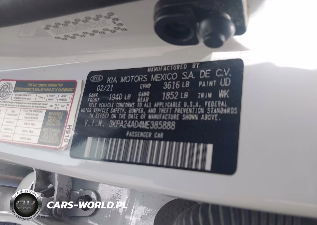 2021 Kia Rio S VIN:3KPA24AD4ME385888 - 9