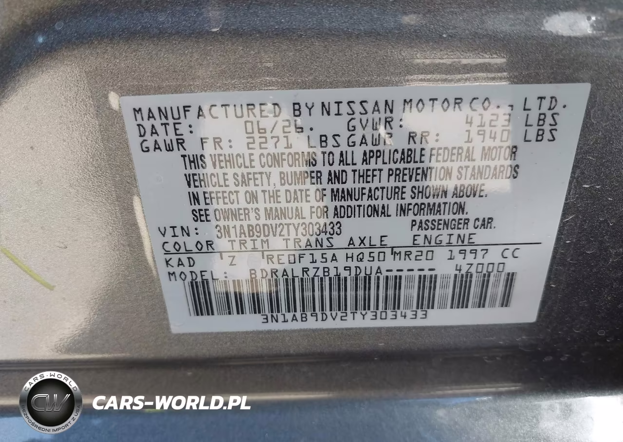 2026 Nissan Sentra Sr VIN:3N1AB9DV2TY303433 - 9