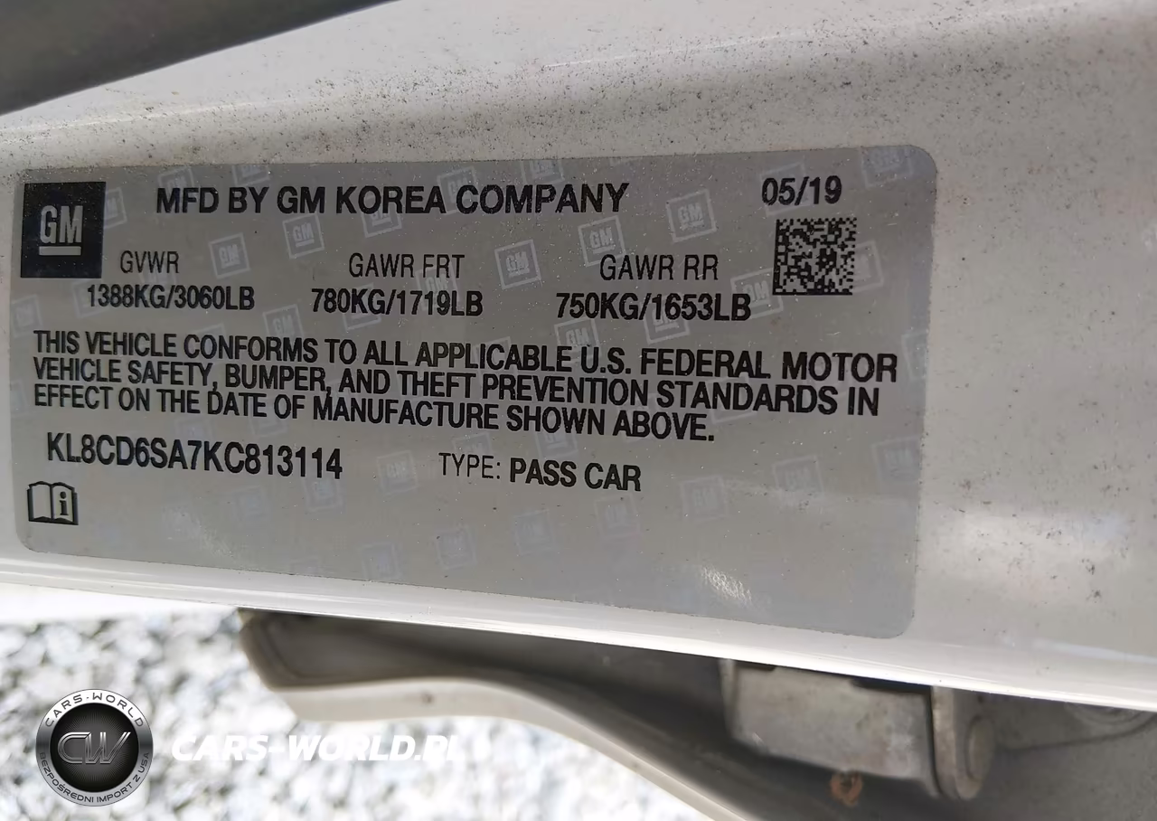 2019 Chevrolet Spark 1Lt Cvt VIN:KL8CD6SA7KC813114 - 9