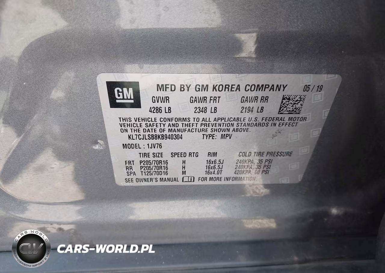2019 Chevrolet Trax Lt VIN:KL7CJLSB8KB940304 - 9