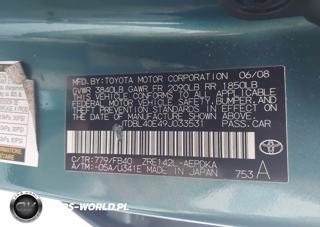 2009 Toyota Corolla Le VIN:JTDBL40E49J033531 - 9