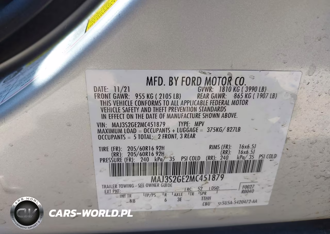 2021 Ford Ecosport Se VIN:MAJ3S2GE2MC451879 - 9
