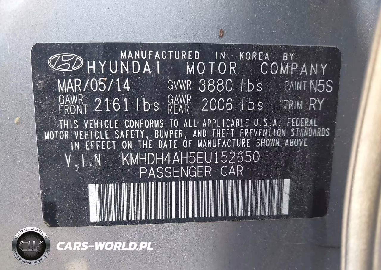 2014 Hyundai Elantra Sport VIN:KMHDH4AH5EU152650 - 9