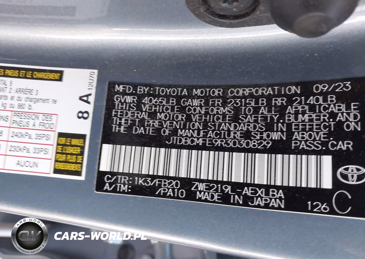 2024 Toyota Corolla Hybrid Le VIN:JTDBCMFE9R3030829 - 9