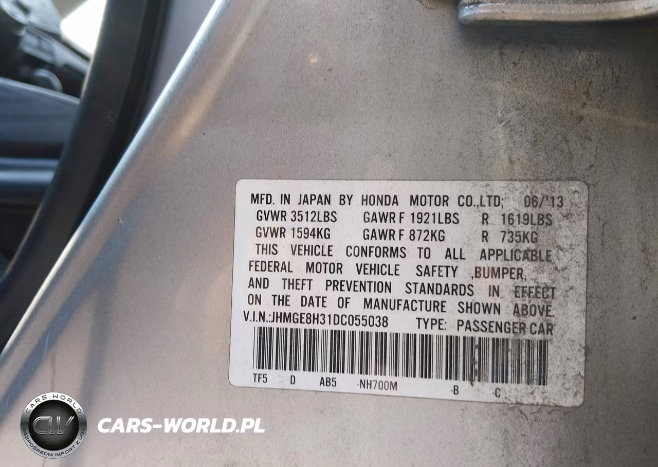 2013 Honda Fit VIN:JHMGE8H31DC055038 - 9