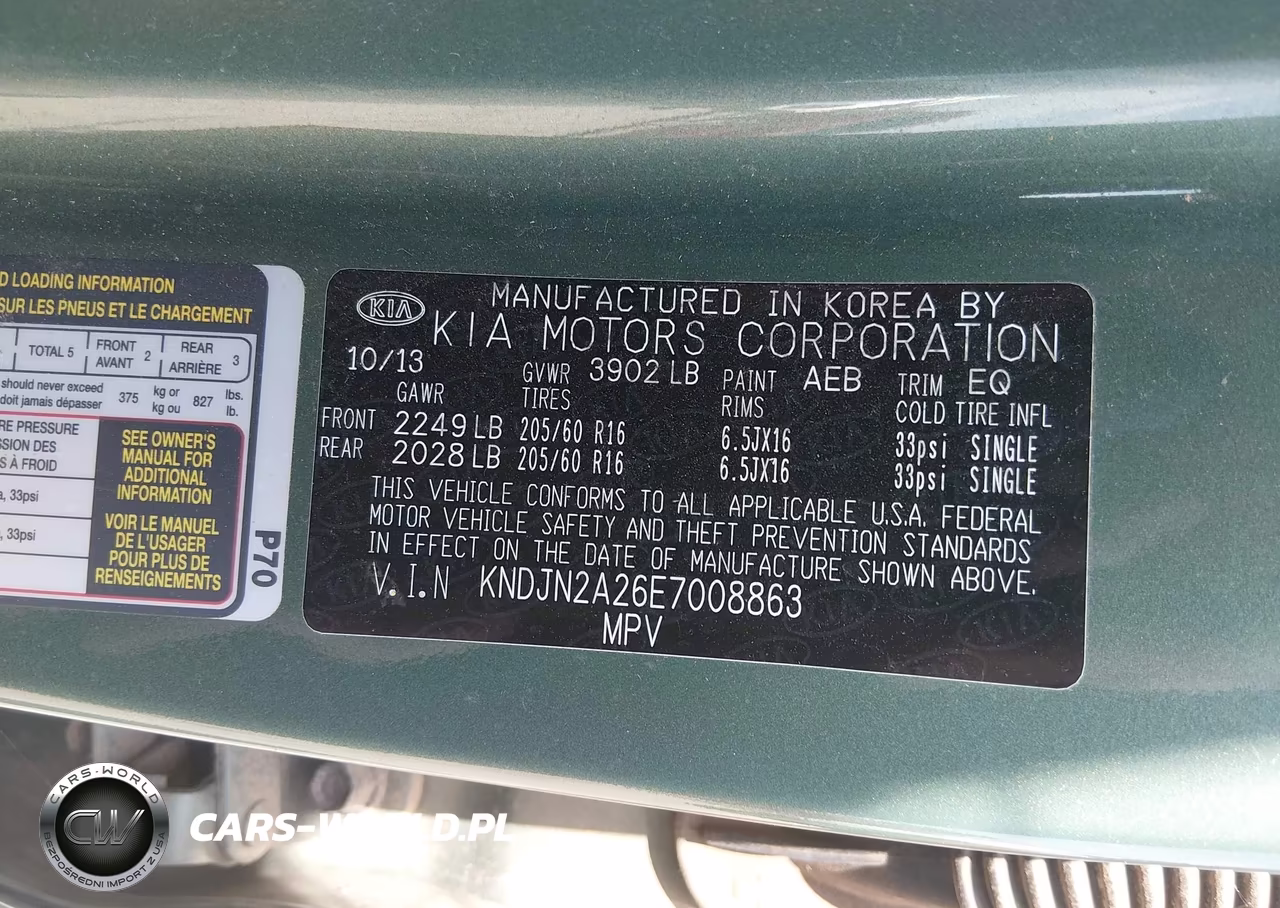 2014 Kia Soul VIN:KNDJN2A26E7008863 - 9