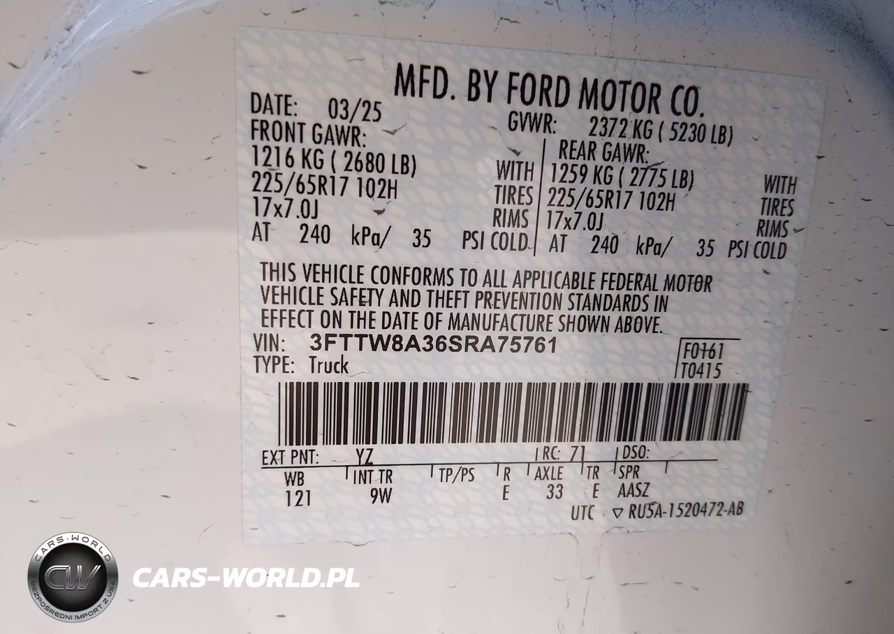 2025 Ford Maverick Xl VIN:3FTTW8A36SRA75761 - 9