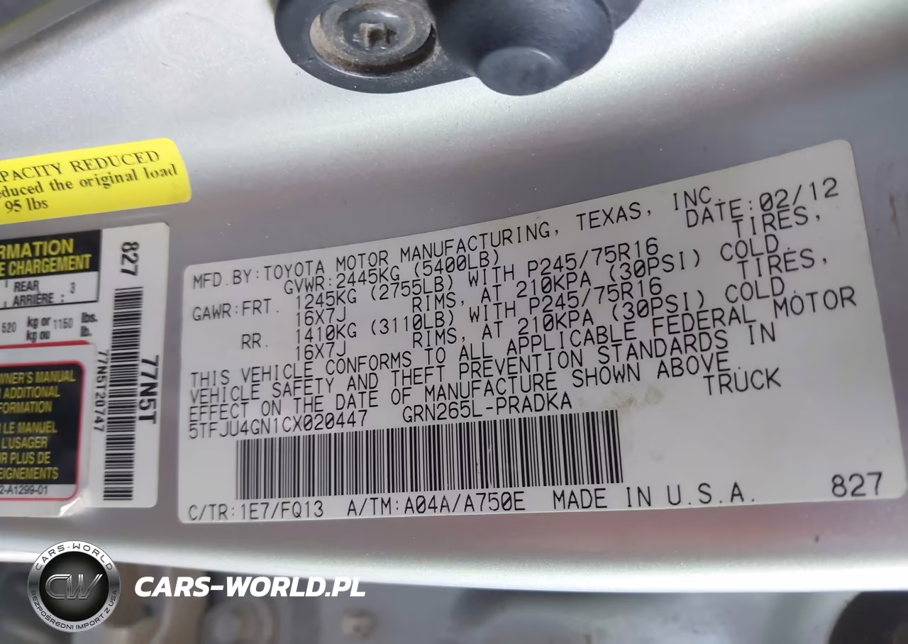 2012 Toyota Tacoma Prerunner V6 VIN:5TFJU4GN1CX020447 - 9