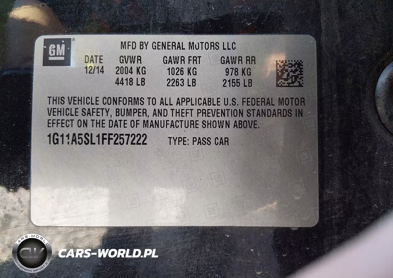 2015 Chevrolet Malibu 1Fl VIN:1G11A5SL1FF257222 - 9