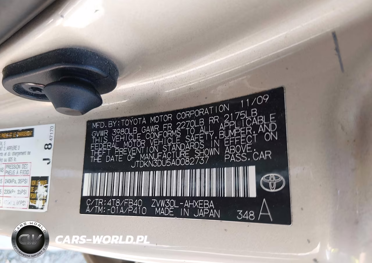 2010 Toyota Prius Ii VIN:JTDKN3DU5A0082737 - 9