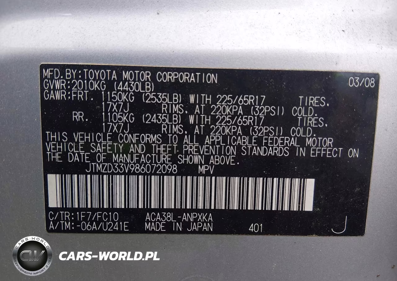 2008 Toyota Rav4 VIN:JTMZD33V986072098 - 9