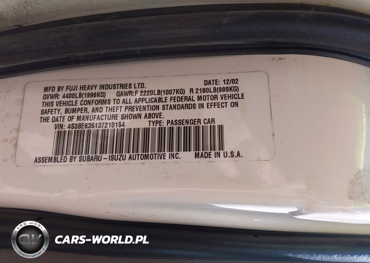 2003 Subaru Legacy L-L W-Special Edition Package VIN:4S3BE635137210154 - 9