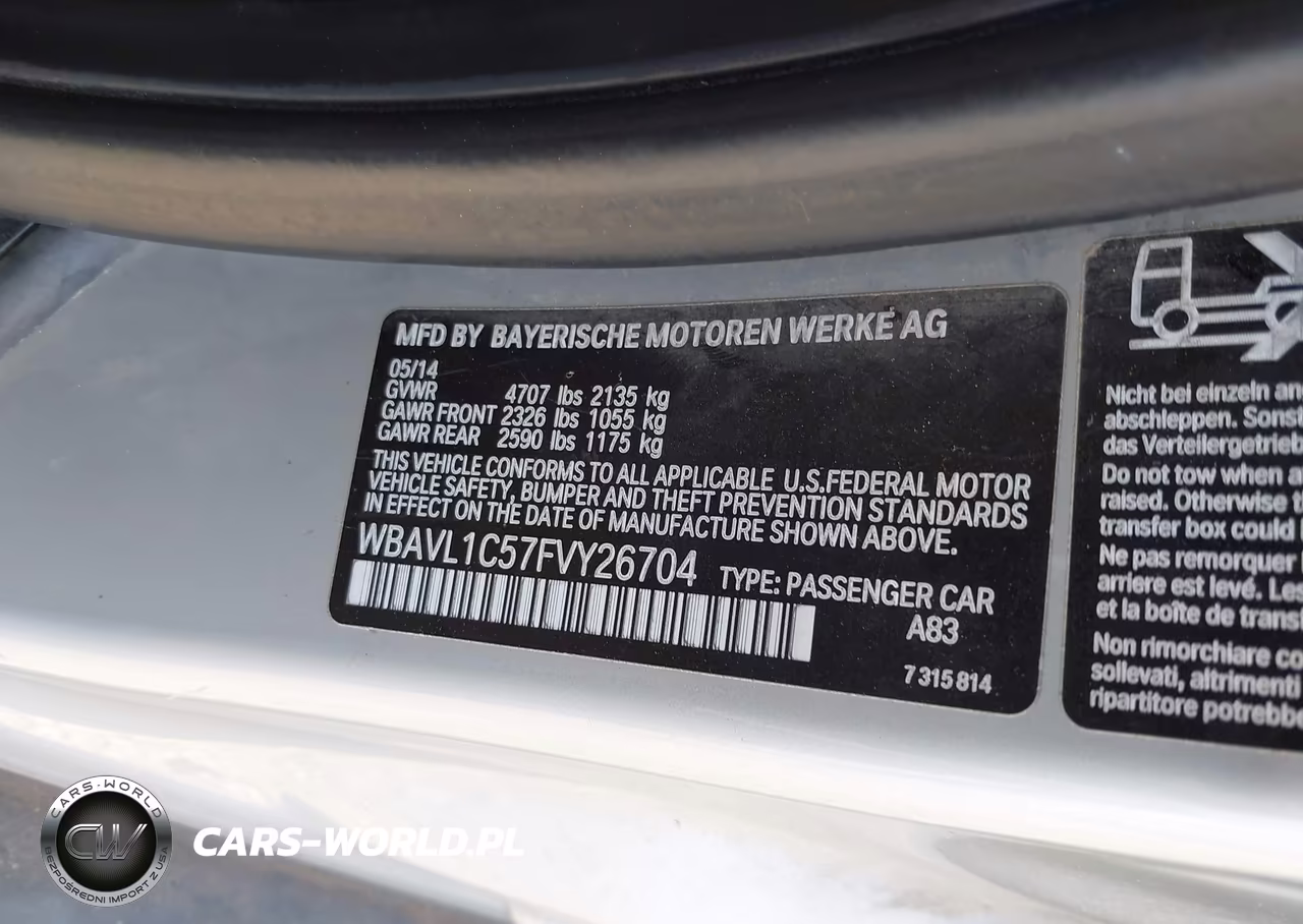 2015 BMW X1 xDrive28I VIN:WBAVL1C57FVY26704 - 9